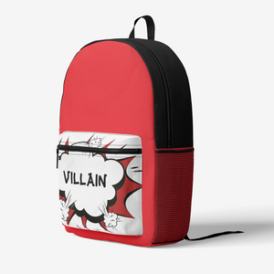 Retro 'VILLAIN"  Trendy Backpack